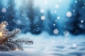 Winter background snow blurred bokeh happy new year Royalty Free Stock Photo