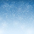 Vector winter background with snow sky