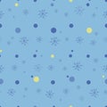 Winter background. Snow, snowflakes. Vector background with winter elements. Seamless pattern Royalty Free Stock Photo