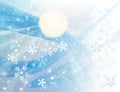 Winter background with snowflakes Royalty Free Stock Photo