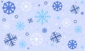 Winter background with snowflakes. Patterns.