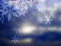Winter background, snowflakes - illustration Royalty Free Stock Photo