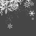 Winter background, snowflakes