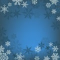 Winter background, snowflakes - vector illustration Royalty Free Stock Photo