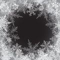 Winter background, snowflakes - vector illustration Royalty Free Stock Photo