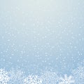 Winter background with snowflakes