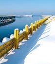 Winter Baltic jetty Royalty Free Stock Photo
