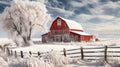 winter barn snow Royalty Free Stock Photo