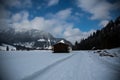 Winter in Bayrischzell, blue sky, snow