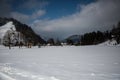 Winter in Bayrischzell, blue sky, snow