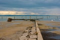 Winter Beach Near Grado  Italy Royalty Free Stock Photo