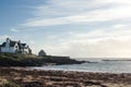 Winter beach scene at Rhosneigr, Anglesey, Wales