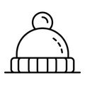 Winter beanie icon, outline style