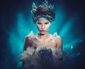 Winter beauty fantasy woman portrait. Royalty Free Stock Photo