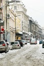 Winter Belgrade street Royalty Free Stock Photo