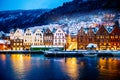 Bergen city in Norway Royalty Free Stock Photo