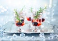 Winter berry cocktails