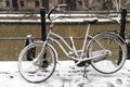 Winter Bike in the city of Utrecht Royalty Free Stock Photo