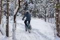 Winter Biking Royalty Free Stock Photo