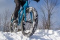 Winter Biking Royalty Free Stock Photo