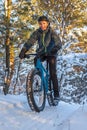 Winter Biking Royalty Free Stock Photo