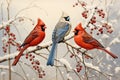 Winter Birds - Generative AI