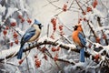 Winter Birds - Generative AI