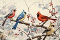 Winter Birds - Generative AI