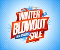 Winter blowout sale, mega discounts, banner design