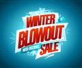 Winter blowout sale, mega discounts, web banner design
