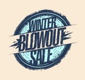 Winter blowout sale rubber stamp