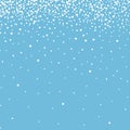 Winter blue background with snowflakes. snow seamless pattern. postcard vector illustration. Christmas decoration and design Royalty Free Stock Photo