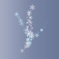 Winter blue background with snowflakes. Vector Illustration. Royalty Free Stock Photo