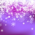 Winter blue background with snowflakes. Vector illustration. Royalty Free Stock Photo