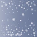 Winter blue background with snowflakes. Vector Illustration. Royalty Free Stock Photo