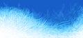 Winter blue curly ice frost christmas background. Vector illustration Royalty Free Stock Photo