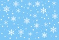 Winter blue digital background with different