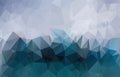 Winter blue triangles low poly grid abstract background. Geometric polygonal pattern Royalty Free Stock Photo