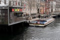 WINTER BOAT CRUISE IN COPENHAGEN CANAL DENMARK Royalty Free Stock Photo
