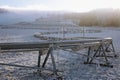 Winter bobsled track on Czech Central mountain, Czech Republic