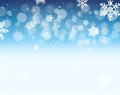 Winter bokeh background with snowflakes. Christmas bokeh holiday decoration Royalty Free Stock Photo