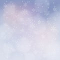 Winter bokeh blue background christmas with of snowflake and snow for your text. Vector illustration.