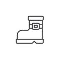 Winter boot outline icon