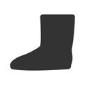 Winter boots flat square icon. Felt boots icon in simple style on a white background vector illustration Royalty Free Stock Photo