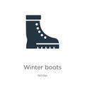 Winter boots icon vector. Trendy flat winter boots icon from winter collection isolated on white background. Vector illustration Royalty Free Stock Photo