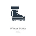 Winter boots icon vector. Trendy flat winter boots icon from winter collection isolated on white background. Vector illustration Royalty Free Stock Photo