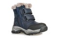 Winter boots insulated fur, waterproof children`s shoes, winter clothing isolated on a white background Royalty Free Stock Photo