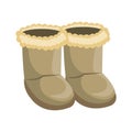 Winter boots shoes icon