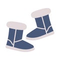 winter boots shoes vector illustration icon. For men women and children. Snow and rain