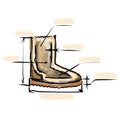 Winter boots ugg, sketch for your design